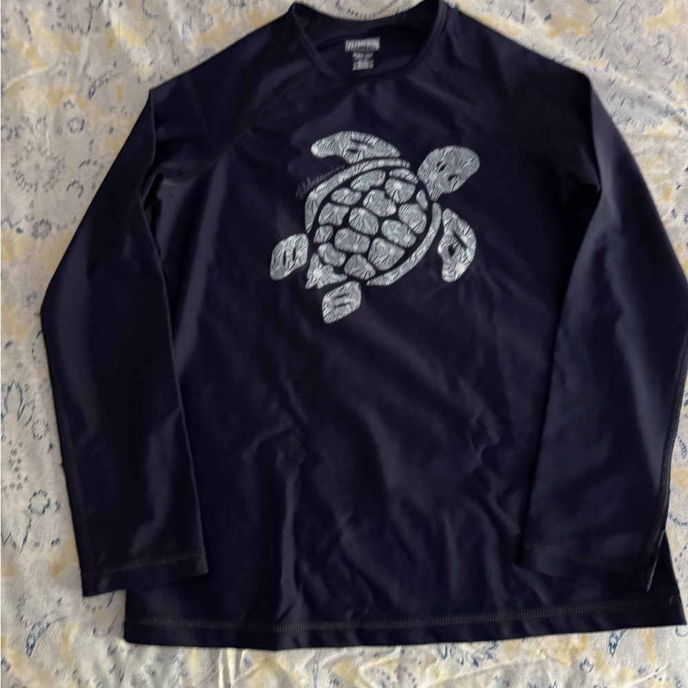 Vilebrequin Kids Rashguard - Dark Blue with Light Gray Turtle